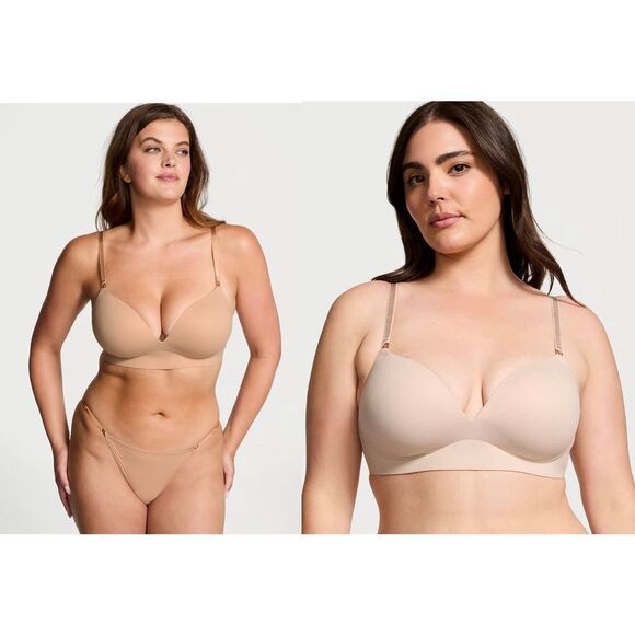 Victorias Secret DREAM ANGELS Smooth Wireless Push-Up Plunge Bra Pair - Picture 1 of 1